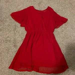 SHEIN Red Skater Girl Dress